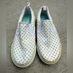 Old Navy White Sneakers Slip-On Canvas